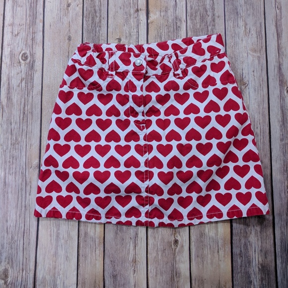 Gymboree Other - Gymboree White and Red heart Skort
